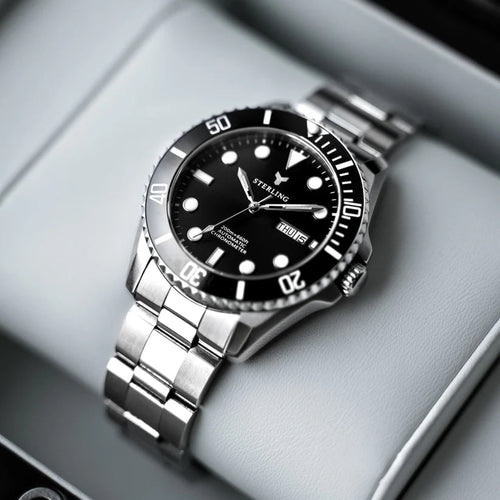 Švýcarské hodinky Oruss Sterling Ascend Submarine – Kovově černé